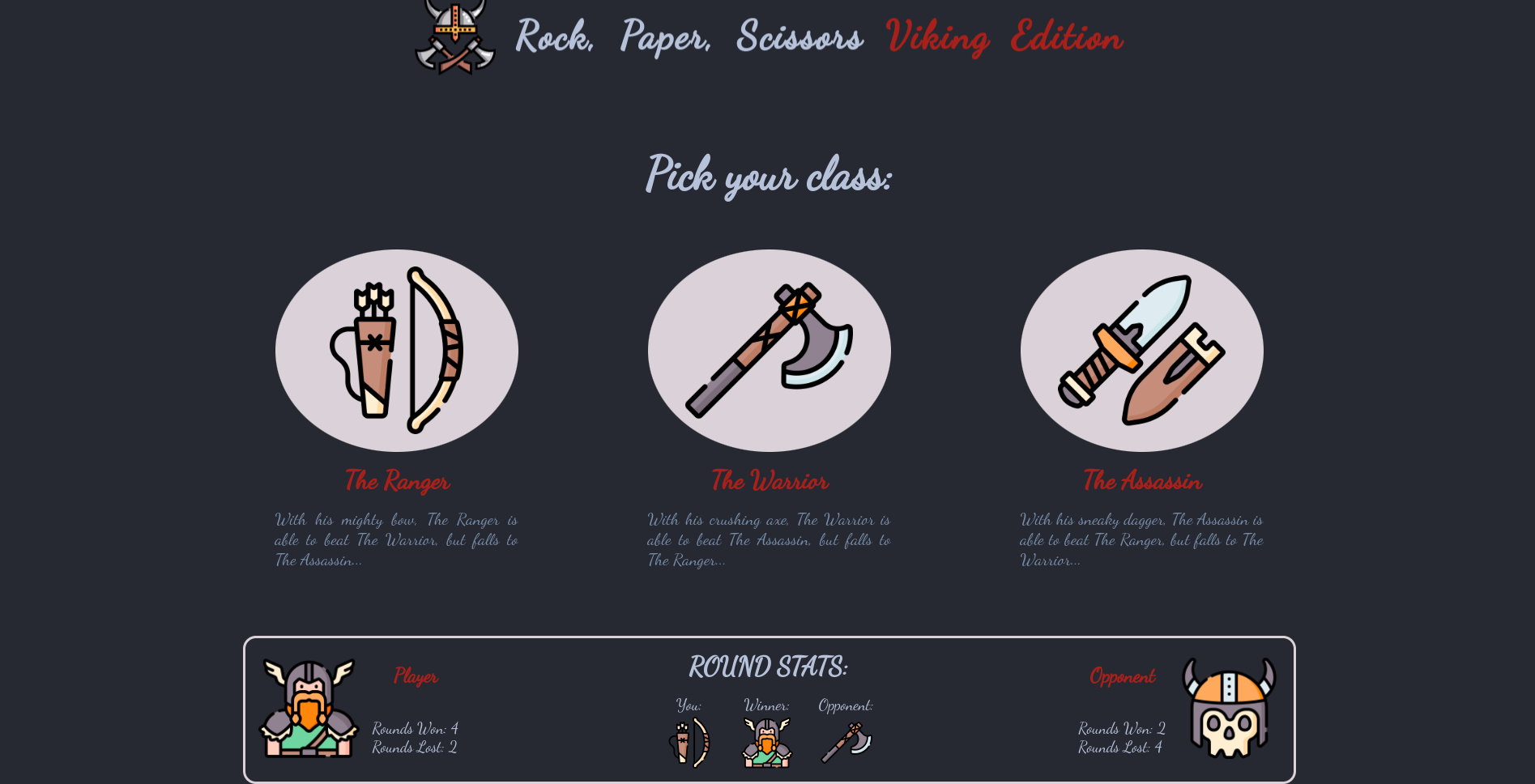 Viking's Rock Paper Scissors